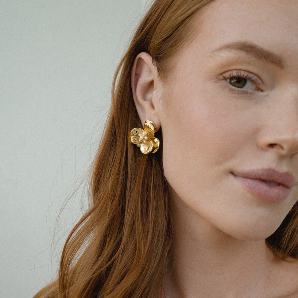 Kira Floral Statement Studs