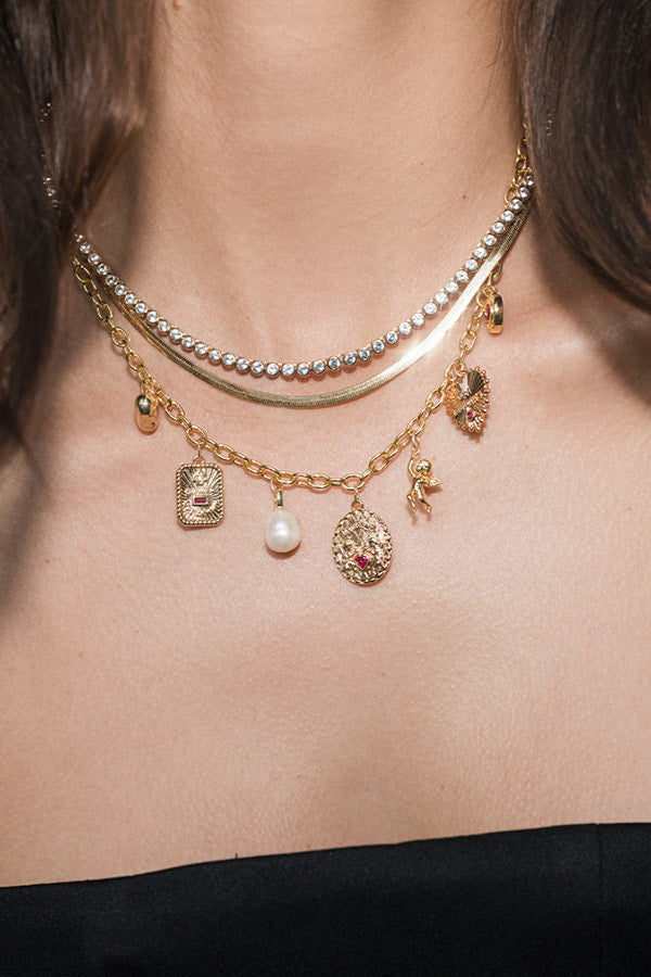 Emma Bezel Tennis Necklace