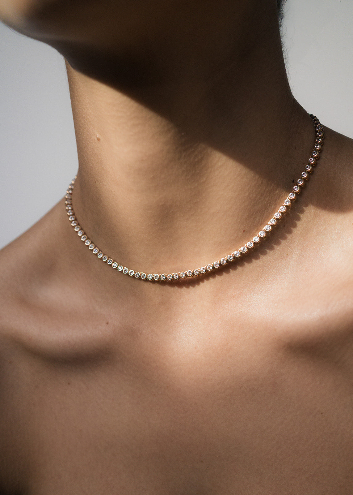 Emma Bezel Tennis Necklace