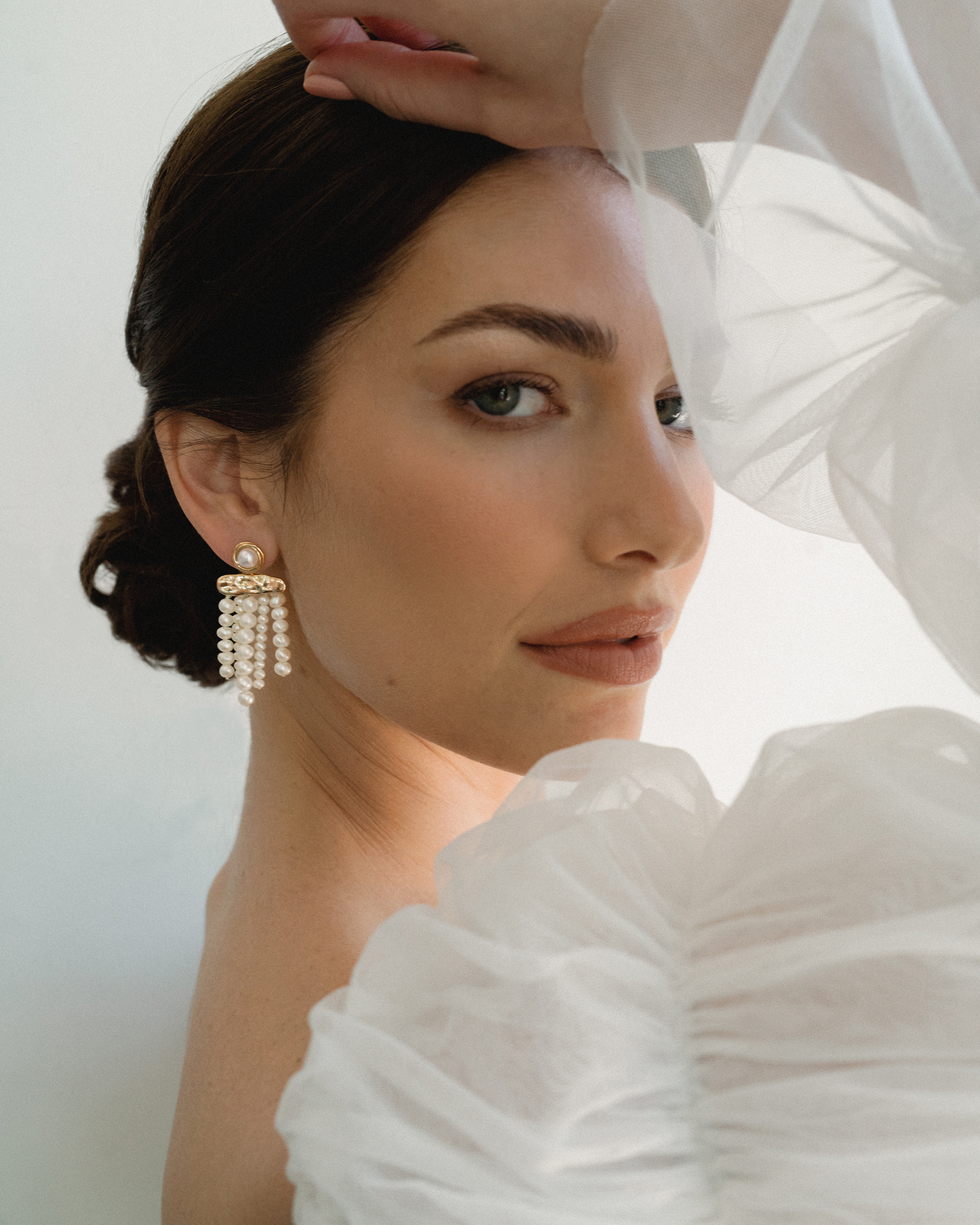 Sienna Fringe Pearl Earrings