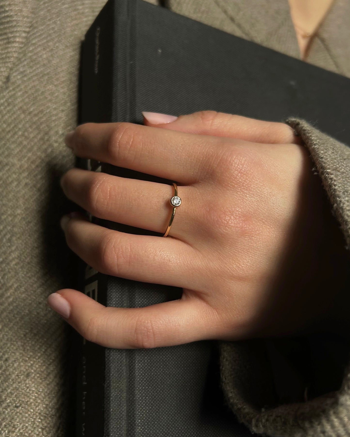 Dorian Round Bezel Stacking Ring