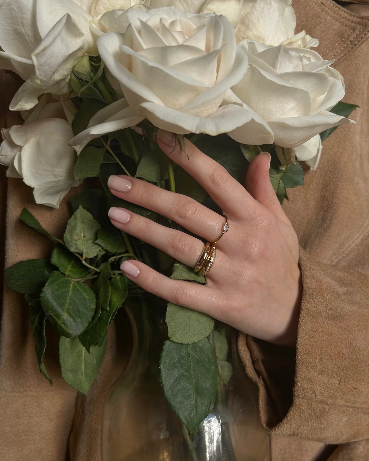 Evelyn Baguette Bezel Stacking Ring
