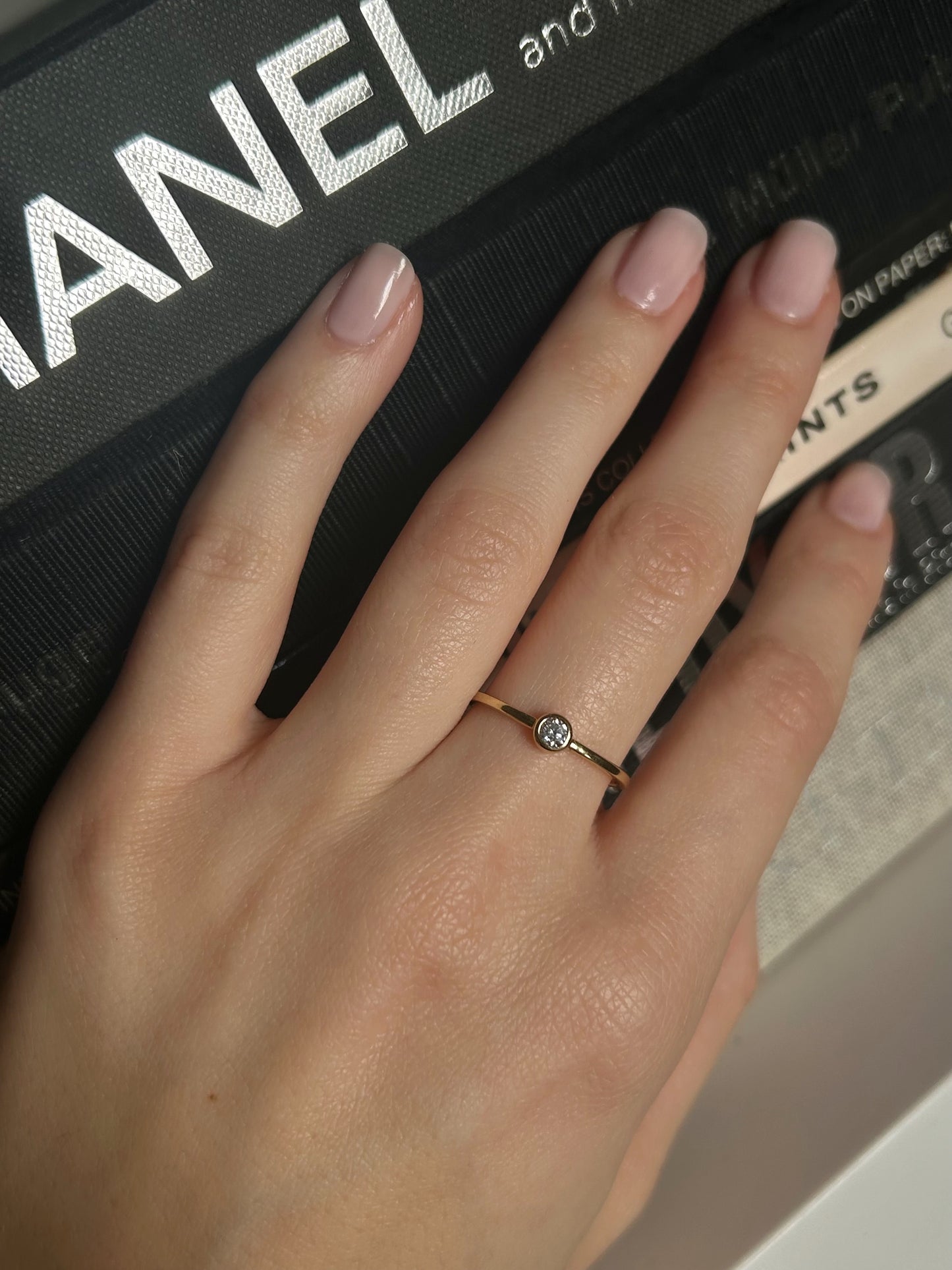 Dorian Round Bezel Stacking Ring