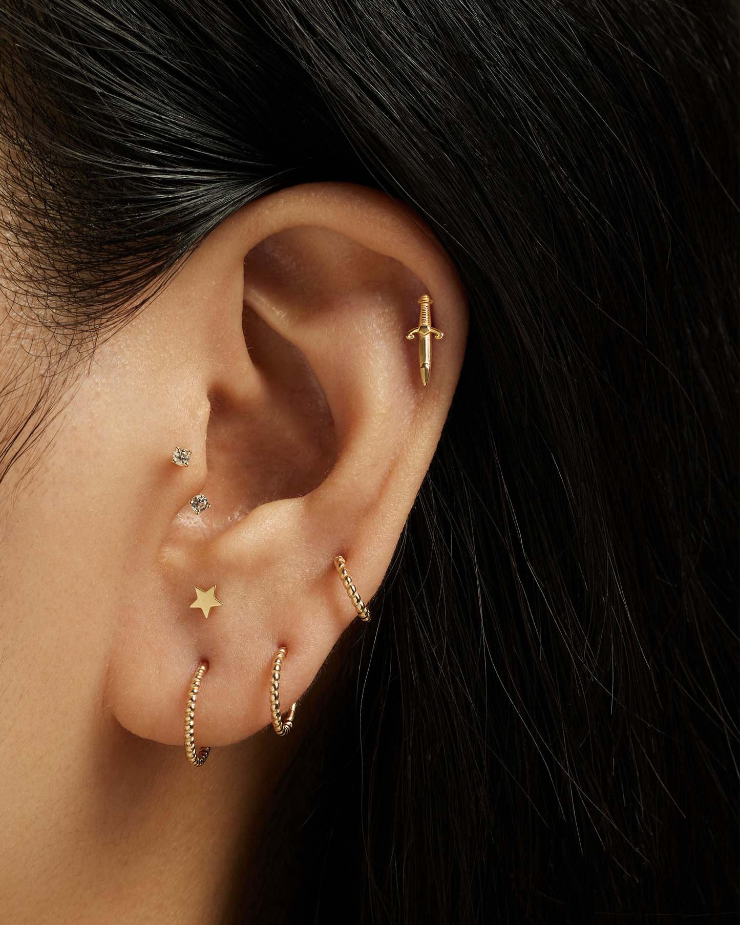 14k Star Stud