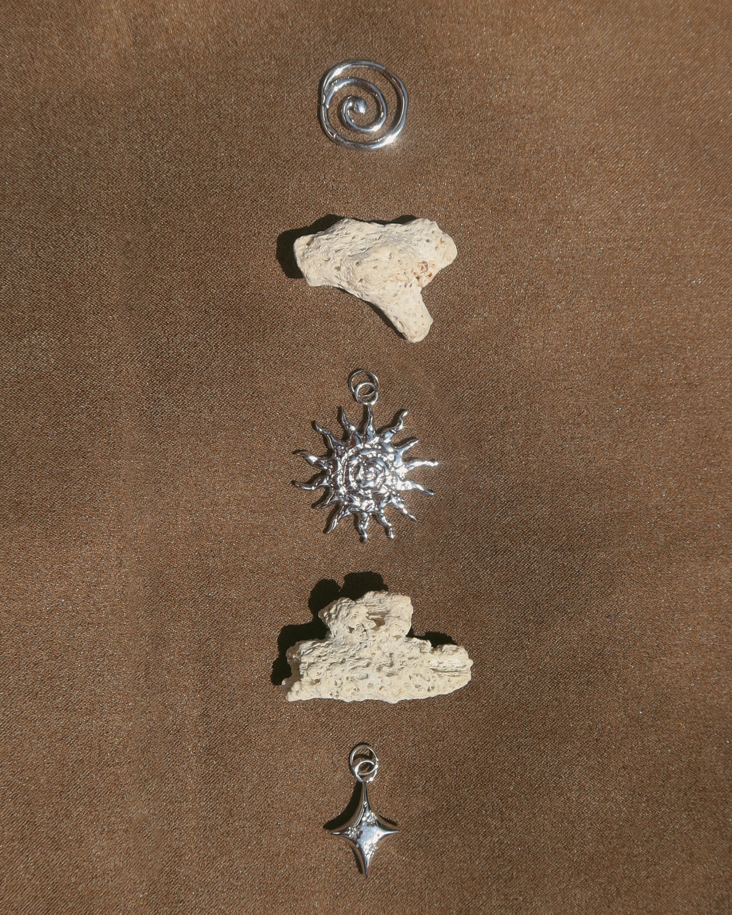 Gillian Spiral Sun Charm - Mod + Jo - Jewelry built to last, advanced plating technology