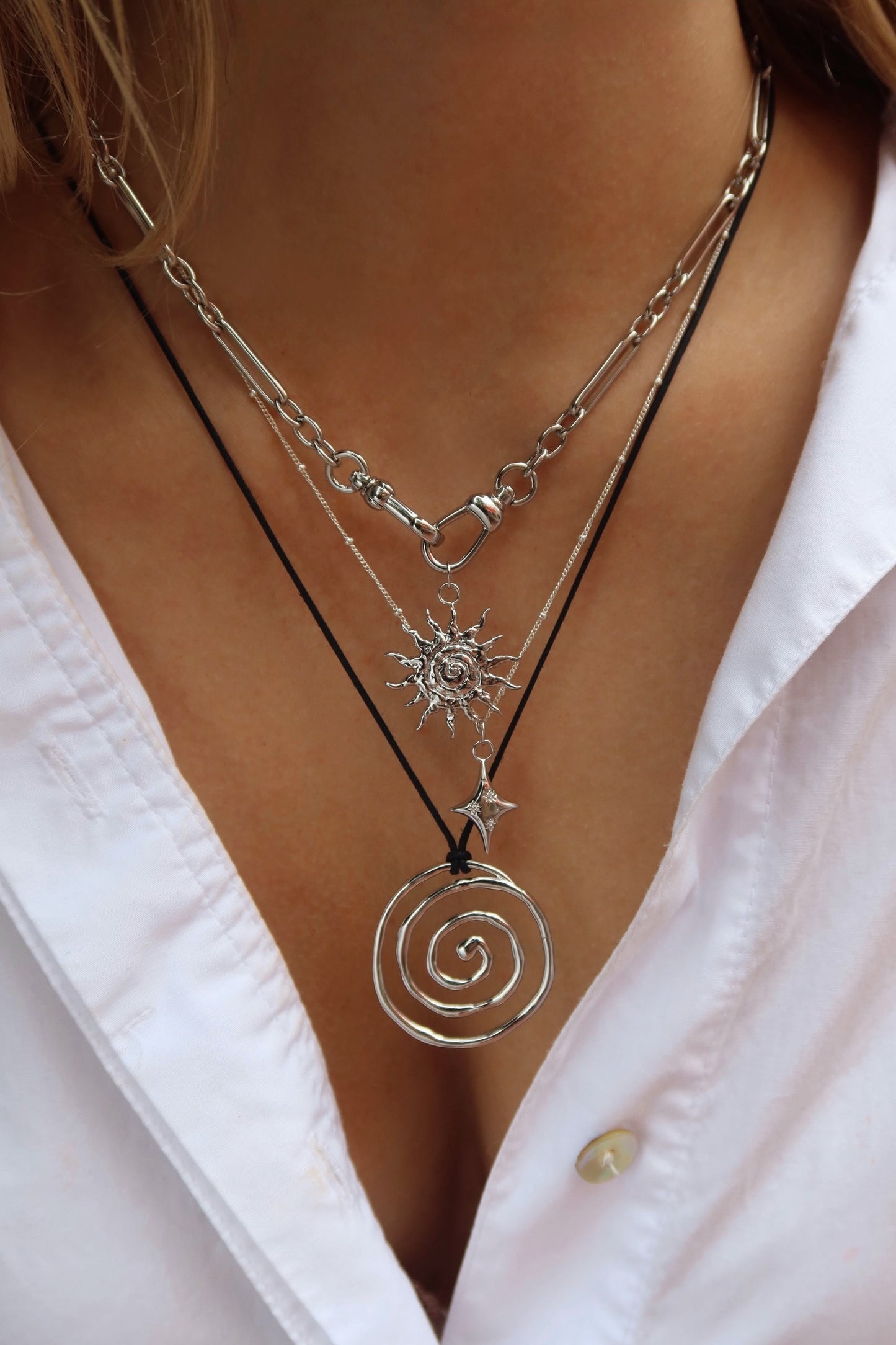 Ashton Spiral Cord Necklace