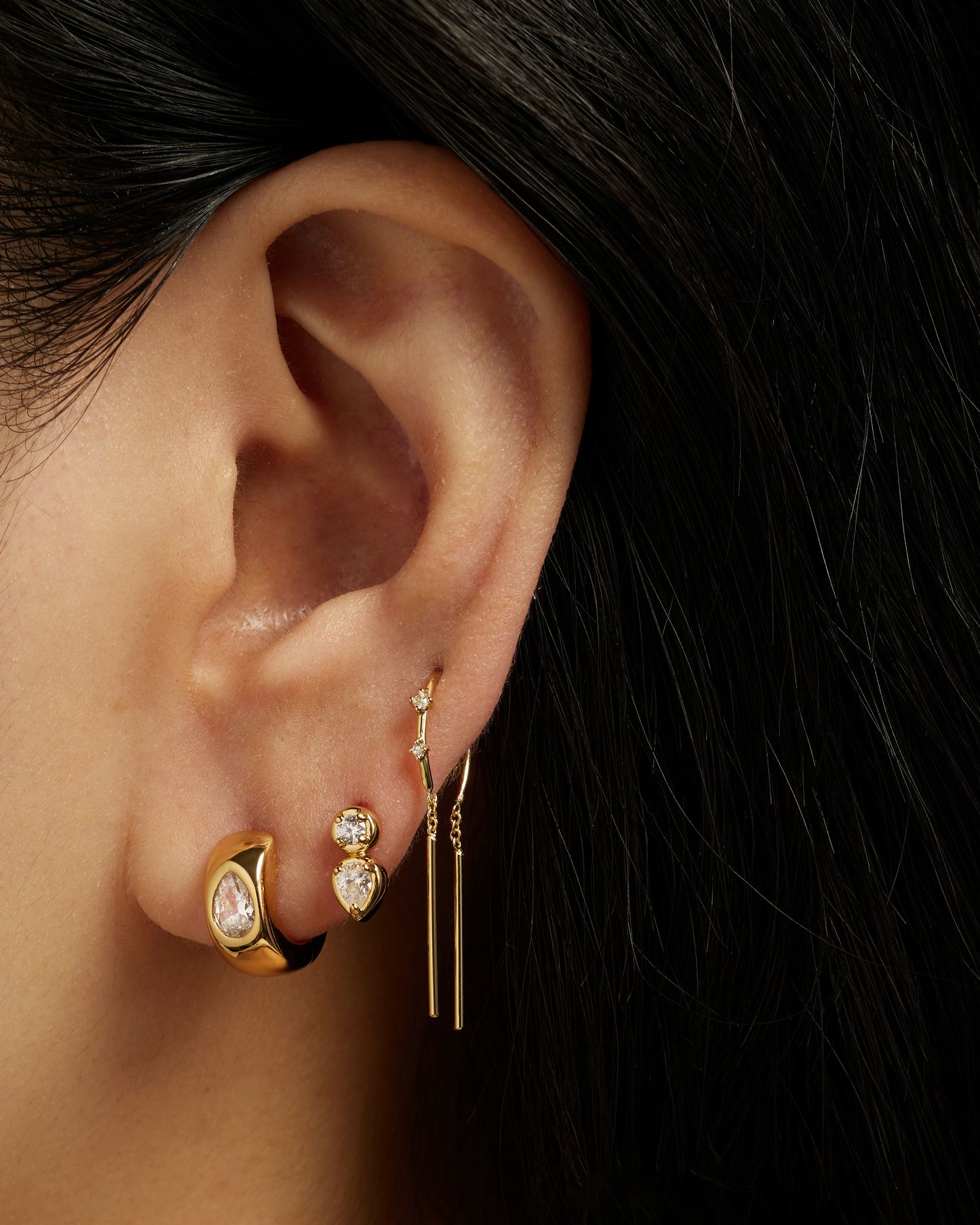 Raven Stacked Studs