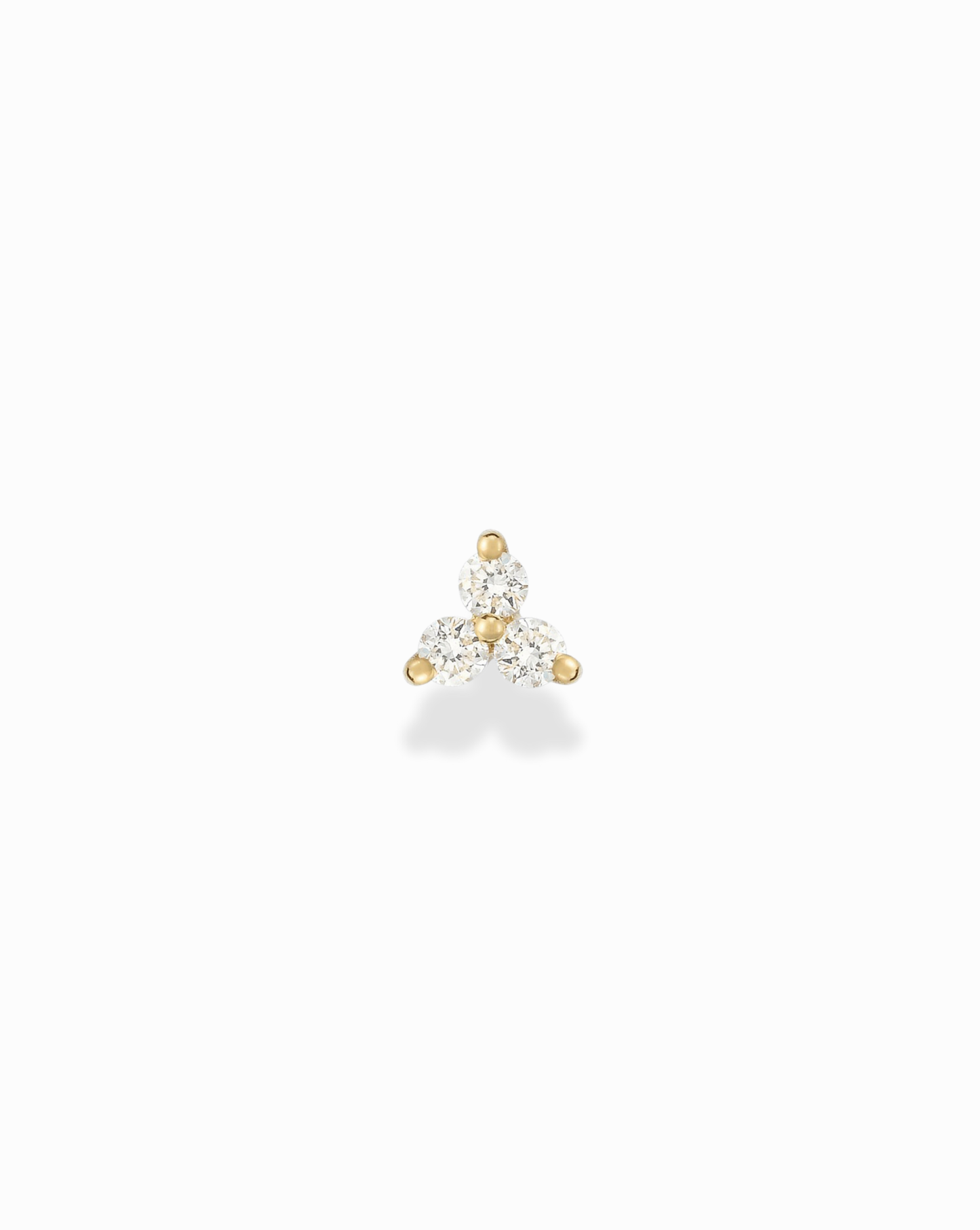 14k Diamond Trinity Stud