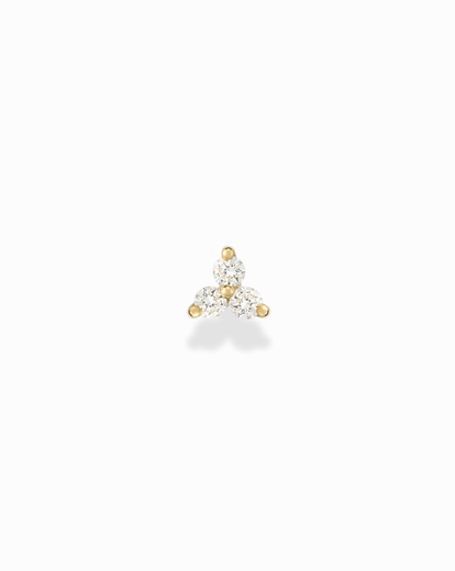 14k Diamond Trinity Stud