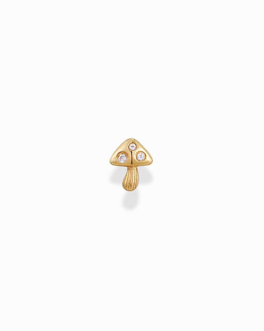 14k Mushroom Stud