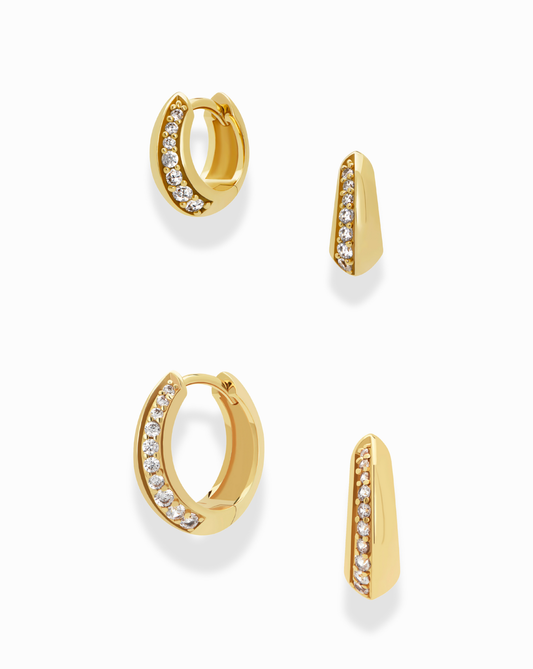 Corey Pave Hoop Set