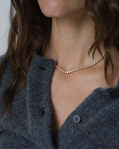 Emma Bezel Tennis Necklace - Mod + Jo