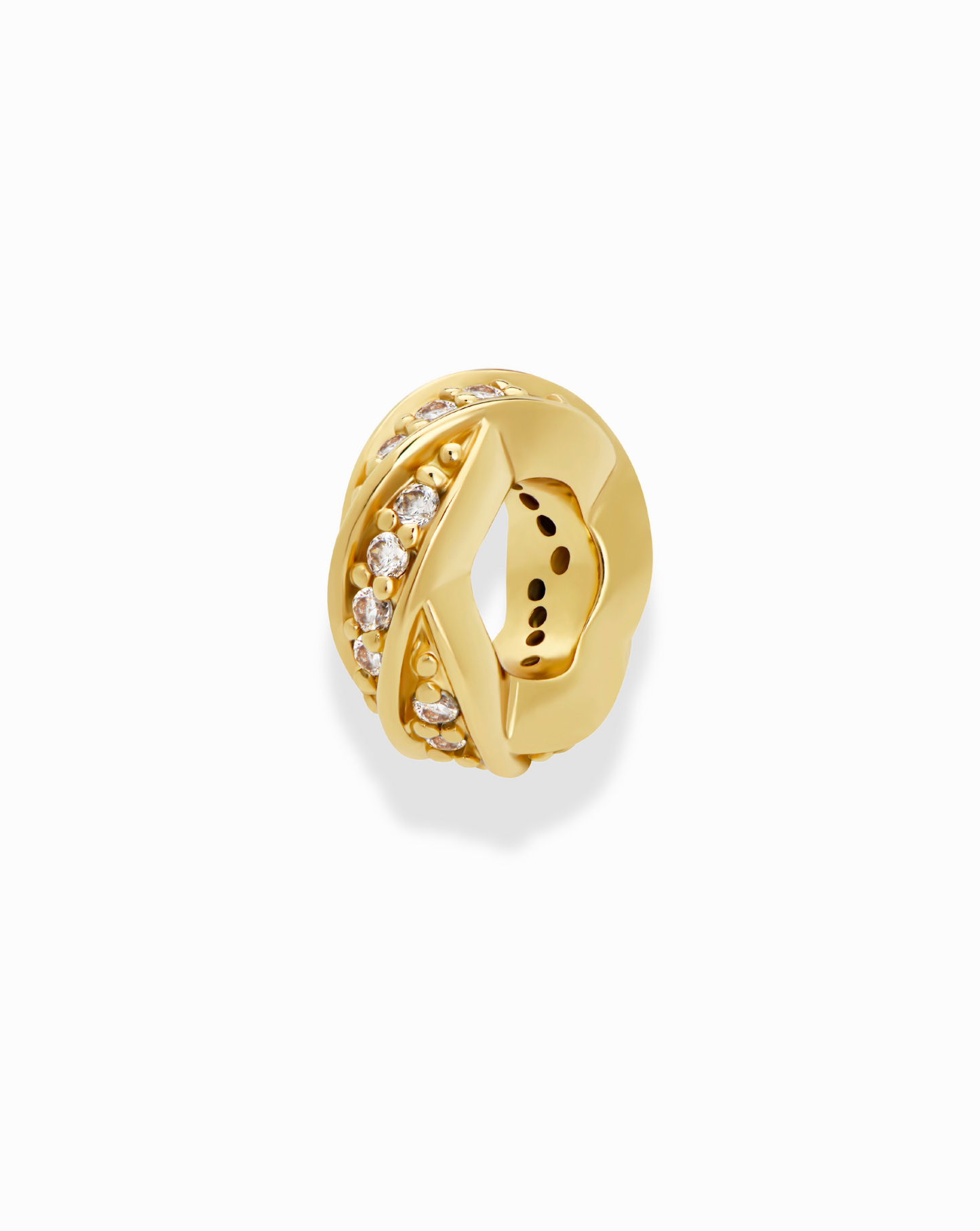 Pauline Twisted Pave Charm Spacer