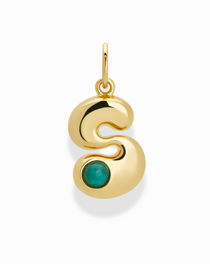 Thea Bubble Letter Charm