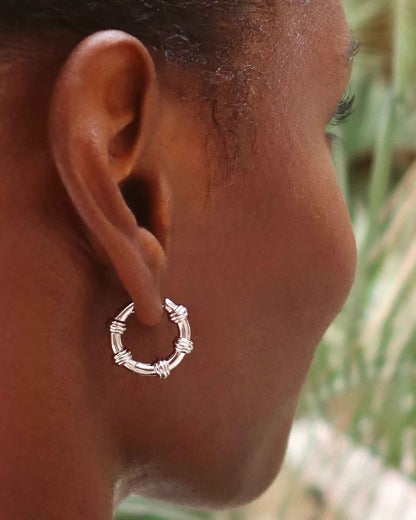 Sable Notched Hoops