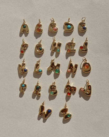 Thea Bubble Letter Charm