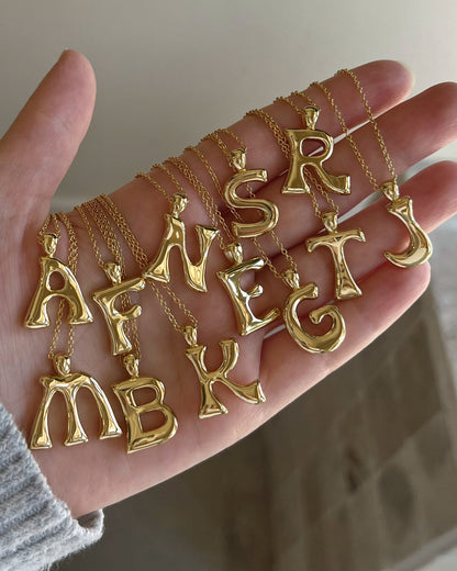 Blake Bubble Letter Necklace