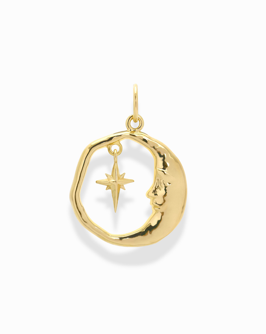 Atlas Moon and Star Charm - Mod + Jo - Jewelry built to last, advanced plating technology