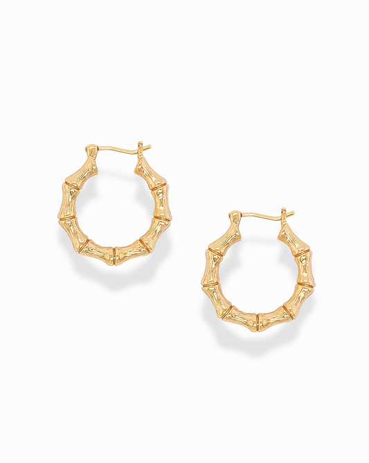 Bamboo Hoops - EARRINGS - MOD + JO