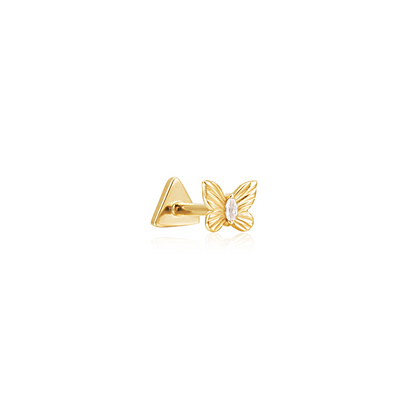 14k Butterfly Stud