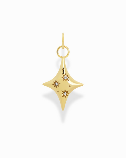 Celeste Puffy Star Charm
