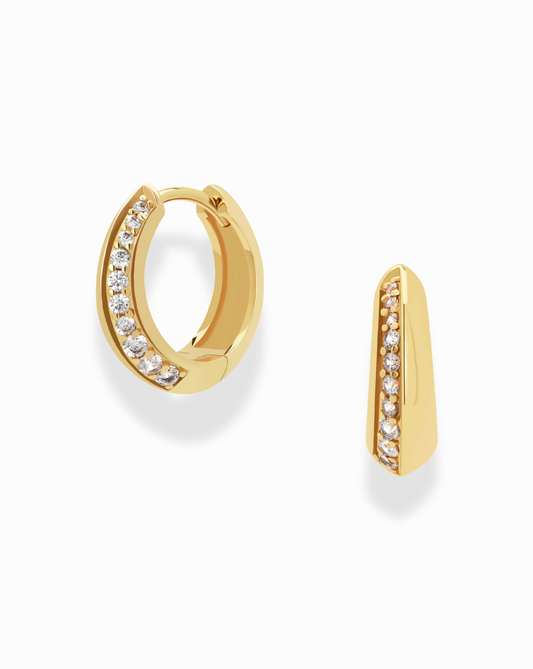Grande Corey Pave Hoops - Mod + Jo