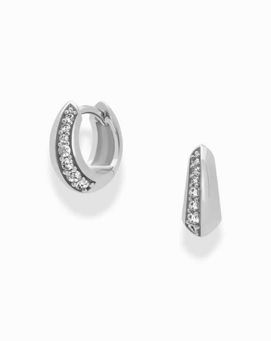 Petite Corey Pave Hoops