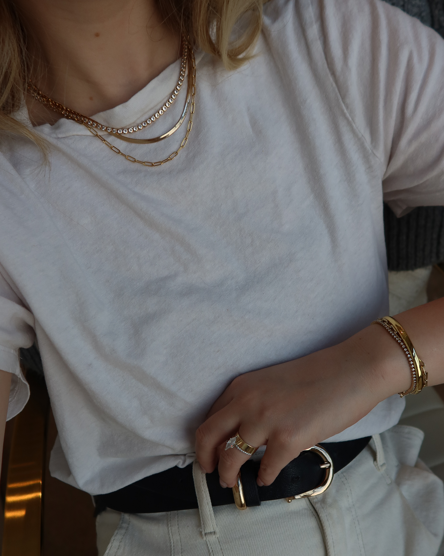 Emma Bezel Tennis Necklace