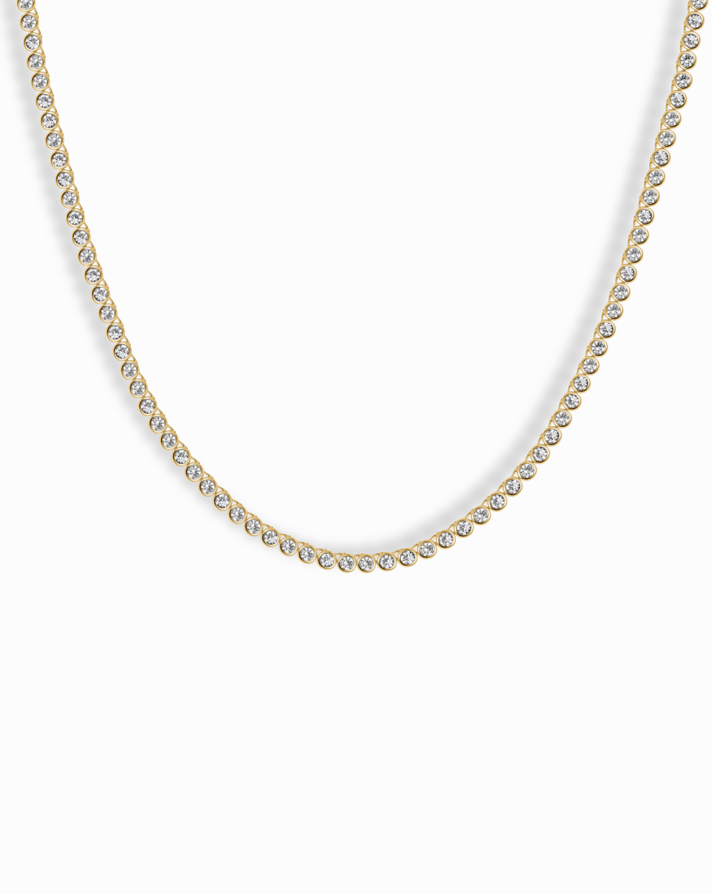 Emma Bezel Tennis Necklace