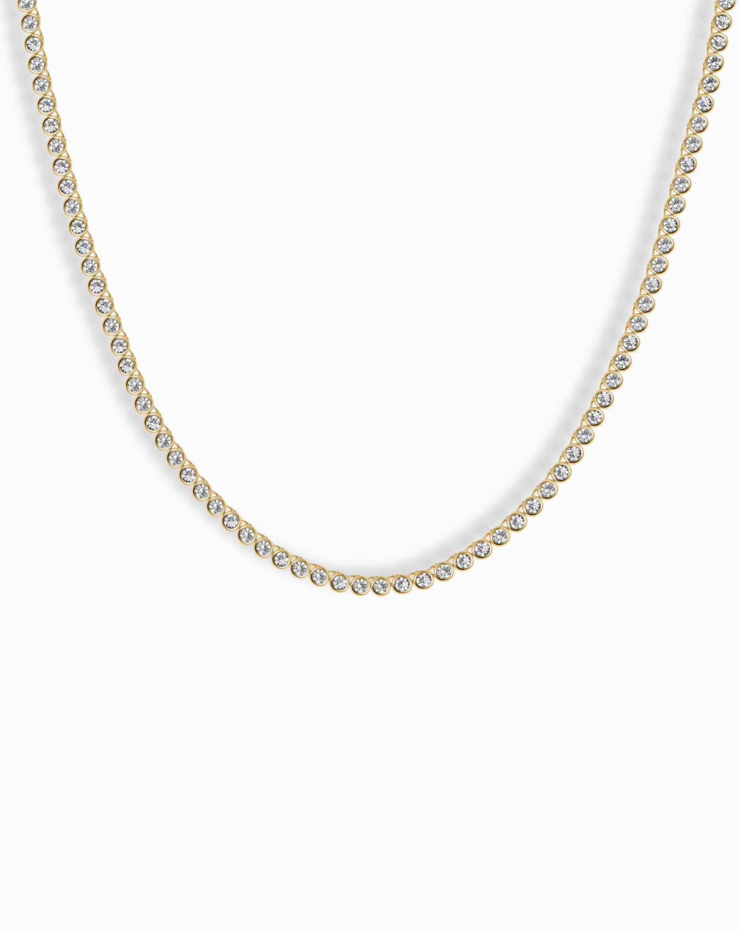 Emma Bezel Tennis Necklace - Mod + Jo - Jewelry built to last, advanced plating technology