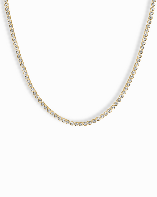 Emma Bezel Tennis Necklace - Mod + Jo - Jewelry built to last, advanced plating technology