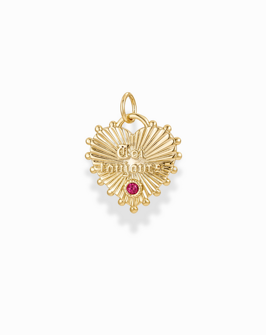 Esme French Heart Charm - Mod + Jo - Jewelry built to last, advanced plating technology