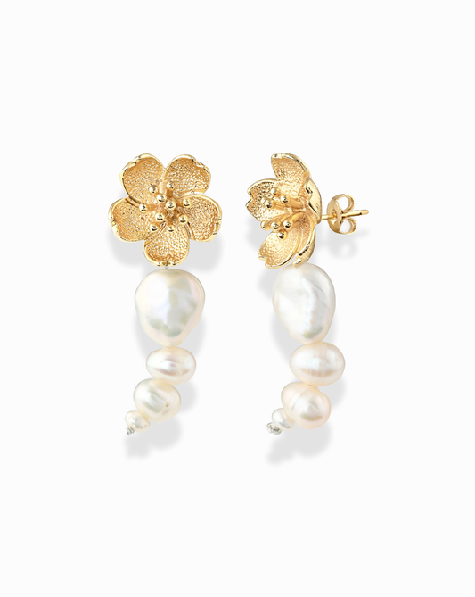 Giorgia Pearl Floral Earrings - Mod + Jo