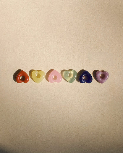 Lola Heart Gemstone Spacer