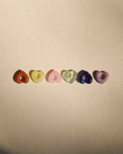 Lola Heart Gemstone Spacer