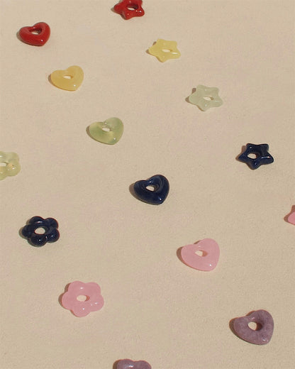 Lola Heart Gemstone Spacer