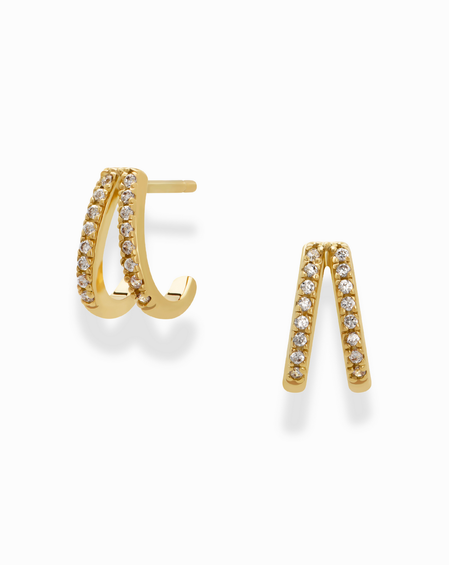 Malia Double Huggies - Mod + Jo - Jewelry built to last, advanced plating technology