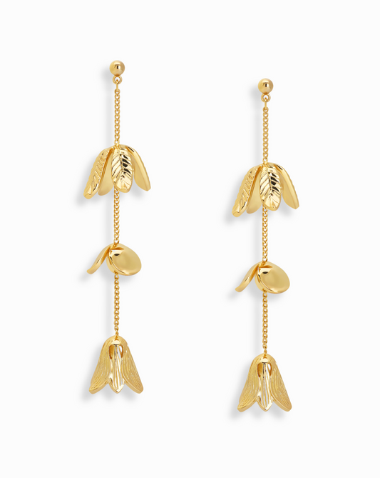 Melanie Floral Drop Earrings - Mod + Jo - Jewelry built to last, advanced plating technology