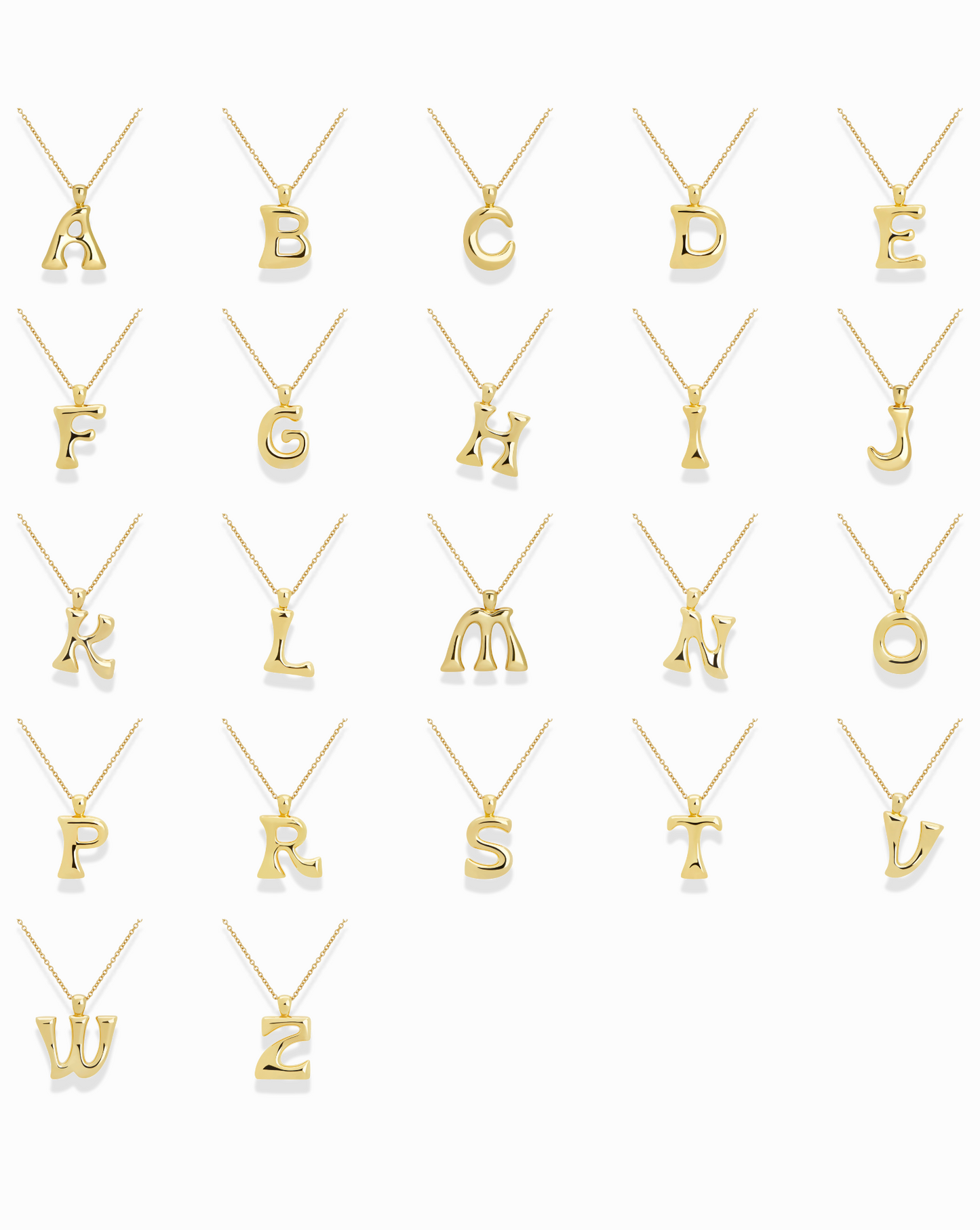 Blake Bubble Letter Necklace