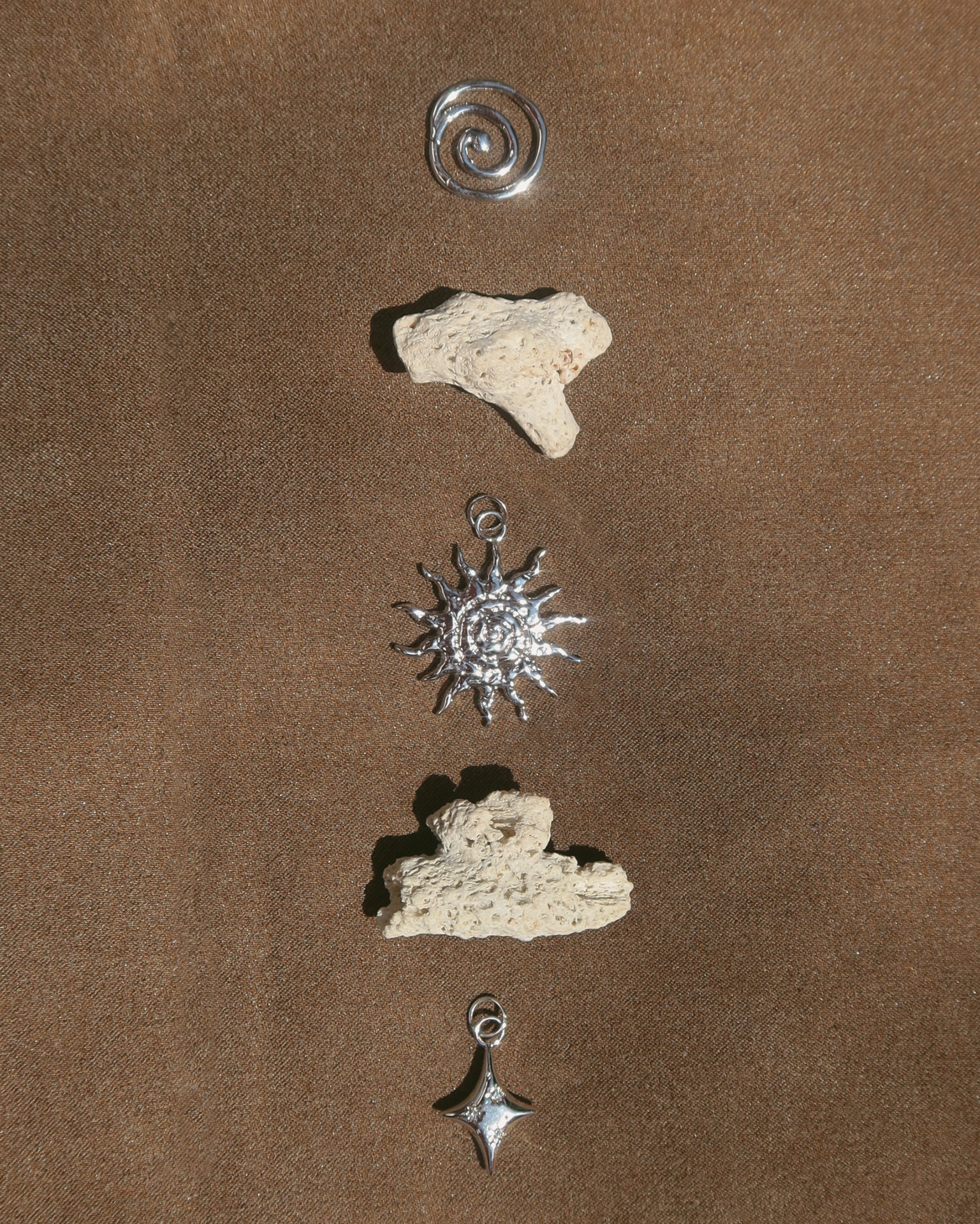 Gillian Spiral Sun Charm - Mod + Jo - Jewelry built to last, advanced plating technology