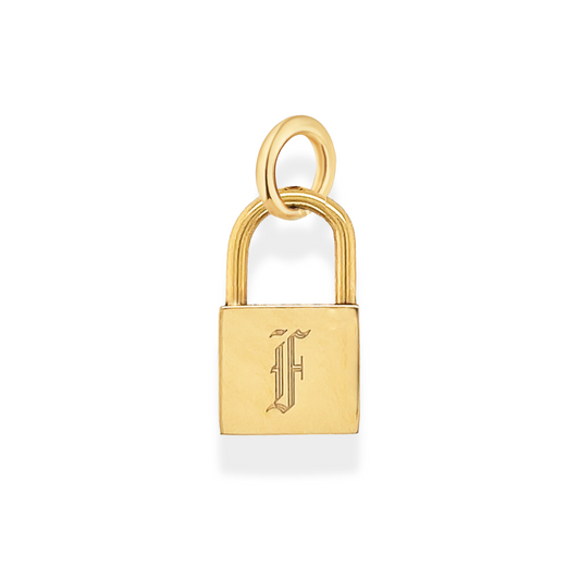 Love Lock Initial Charm