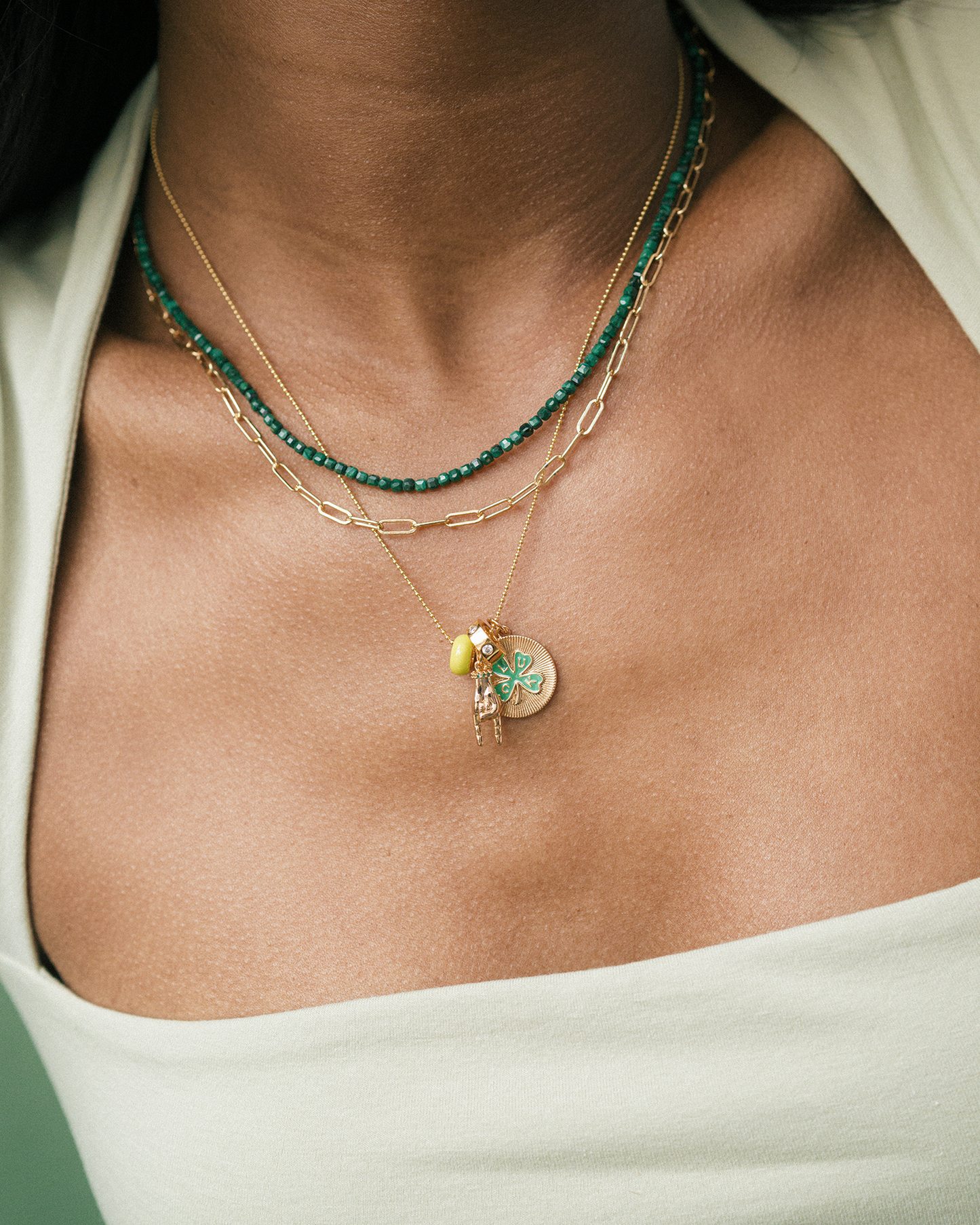 You're in Luck Charm Necklace Set - Mod + Jo - Jewelry built to last, advanced plating technology