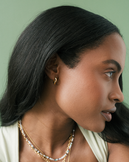 Sloan Wavy Huggies - Mod + Jo - Jewelry built to last, advanced plating technology