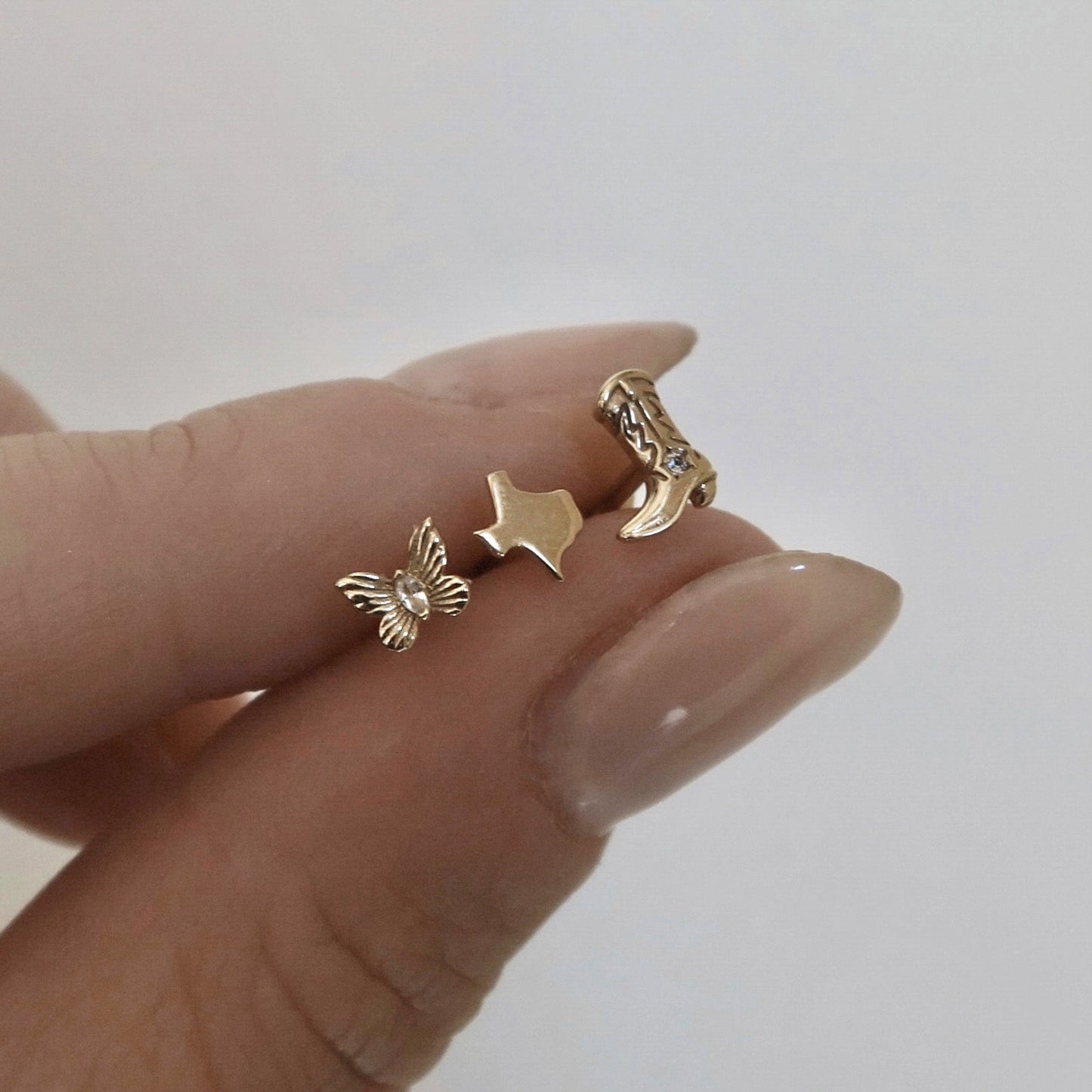 14k Butterfly Stud