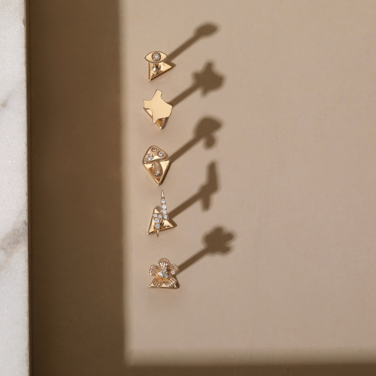 14k Mushroom Stud