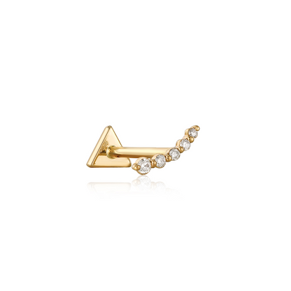 14k Diamond Curve Stud