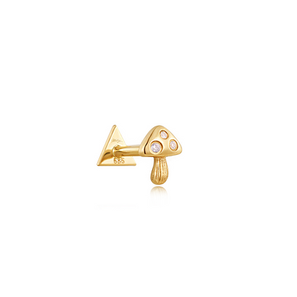 14k Mushroom Stud